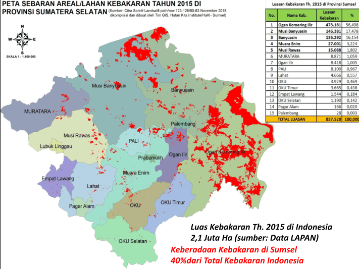 PETA AREAL KEBAKARAN HUTAN 2015